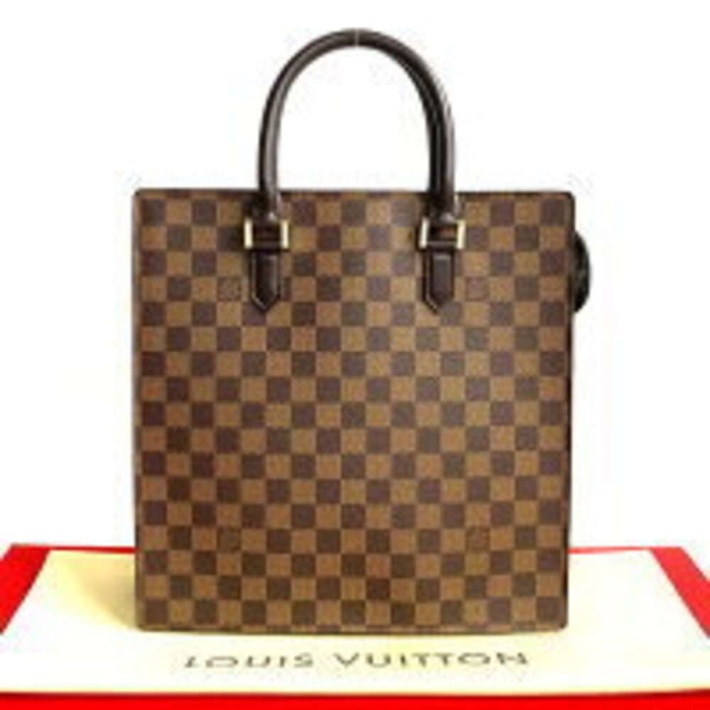 Louis Vuitton Venice Damier Leather Handbag Tote Bag Brown